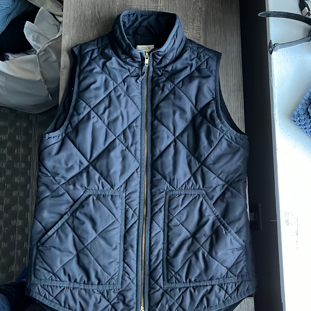 J. Crew black vest with gold zip - SZ XS